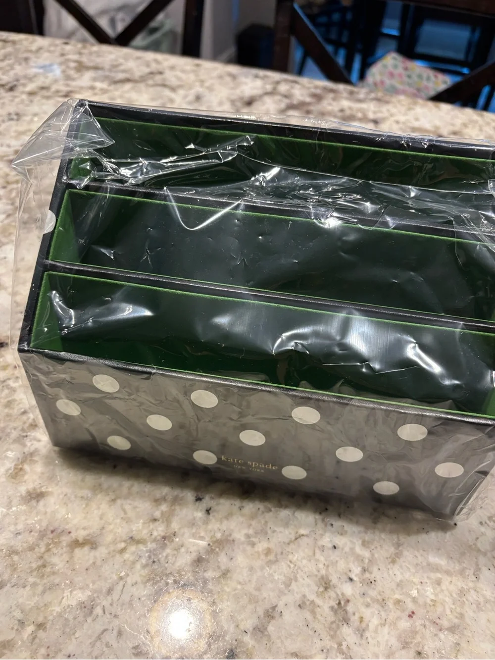 NIB | KATE SPADE New York Black Dot Desktop Organizer